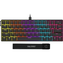 Asitan 61 Tuş Mekanik Gaming Klavye Kablolu Red Switch Hot-Swap Rgb Aydınlatmalı Kompakt 60% Düzen Type