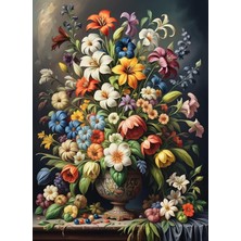 Asitan 1000 Parça Çiçeklerin Renk Senfonisi Puzzle - Vazoda Çiçek Kolajı