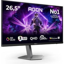 Asitan Agon Pro AG276QZD2-27 Inç Qhd OLED Monitör, 240 Hz, 0,03 Ms Gtg, Freesync Premium Pro, Com.g-Sync,