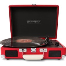 Asitan Record Master T310CH Şarj ve Bluetooth Özellikli Pikap - 33, 45, 78 (T310CH Kırmızı)