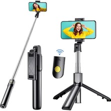 Asitan ® Bluetooth Uzaktan Kumandalı Tripodlu Selfie Çubuğu – Paslanmaz Çelik Gövde, 70 cm Uzayabil