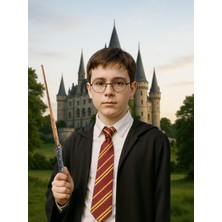 Asitan Harry Potter Asa Gözlük Kravat Kostüm Seti Cadılar Bayramı Parti Aksesuarı
