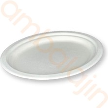 Asitan 100 Adetnature Ekolojik Karton Kağıt Tek Kullanımlık Oval Tabak - 20X26 cm