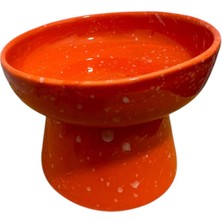 Asitan Aee® Eğimli Yüksek Seramik Mama ve Su Kabı – Ergonomik Kedi Köpek Mama Kabı / 14 cm Yüksekl