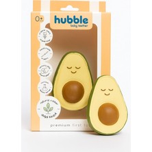 Asitan Hubble Bebek Diş Kaşıyıcı ve Oyuncak - Avakado Şekilli Dişlik (%100 Doğal Kauçuk)