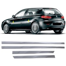 Asitan Melexı Alfa 147 Hb 2000-2010 Arası Için Krom Yan Kapı Koruma Çıtası 4 Kapı 4 Parça