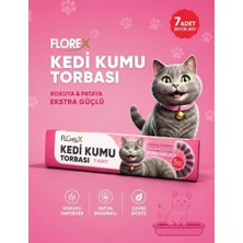 Asitan 7'li Kedi Kumu Torbası Pudra Kokulu Büzgülü Pratik Çekmeli Kedi Tuvalet Poşeti-Pet Evcil Hayva