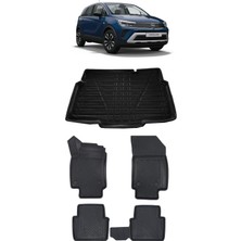 Asitan Matmaster Opel Crossland 2024 Model Ile Uyumlu 5d Premium Ekstra Havuzlu Paspas ve Bagaj Havuzu Set
