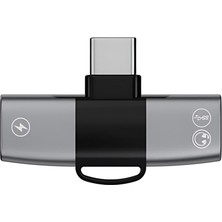 Asitan Polham Mobile Type C To 2x Type C Girişli Şarj ve Kulaklık Çoğaltıcı Adaptörü, 30W Şarj De