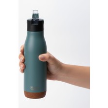 Asitan 540 ml Paslanmaz Çelik Termos Matara - 4 Renk Seçeneği (Krem, Yeşil, Siyah, Mavi) - Sıcak ve So