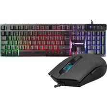 Asitan Km-Rx9 Cypher Siyah USB Gökkuşağı Zemin Aydınlatmalı French/arabic Layout Standart Oyuncu Kl