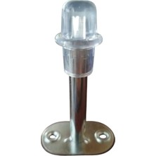 Asitan Metal Stoper Kapı Pencere Arkası Krom Renk Tampon 8 cm Vidalı Duvar Koruyucu Silikon Stoper 2 Ade