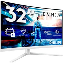 Asitan Evnia 32M2C5501 31.5 0.5 Ms 2k Curved 180 Hz Oyuncu Monitör Beyaz