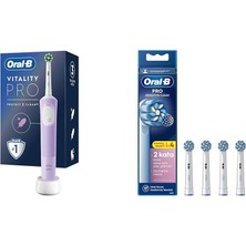 Asitan Oral-B Şarjlı/elektrikli Diş Fırçası Vitality Pro Lila Koruma ve Temizlik + Oral-B Sensitive x