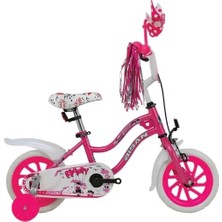 Asitan Bisan Happy Çocuk Bisikleti 21 cm Ön Kaliper 12 Jant Vitessiz Metalik Pembe Kırmızı