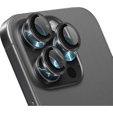 Asitan 15 Pro ve 15 Pro Max Uyumlu Kamera Lens Koruyucu Temperli Cam Kamera Koruyucu 9h Sertlik Hd Şeffaf