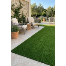 Asitan Grass Dekoratif Suni Çim Halı Balkon Bahçe Teras Iç Dış Mekan Yeşil Yapay Çim Halı 20 mm Y