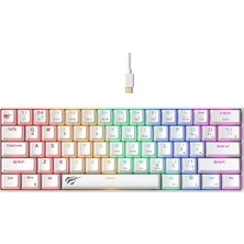 Asitan Gamenote KB903L%60 Mekanik Blended Aydınlatma Oyuncu Klavyesi - 61 Tuş (Beyaz)