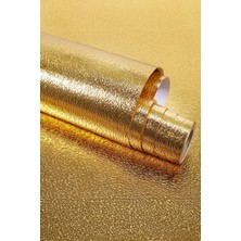 Asitan Mobee Estetik Gold Mutfak Folyosu Yapışkanlı, Kolay Temizlik Şık Görünümlü Folyo 1m x 40CM
