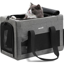 Asitan ® Kedi Taşıyıcı, Kedi Taşıma Çantası, Katlanabilir Kaseli Taşınabilir Köpek Taşıyıcı