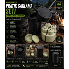 Saf Hobi Kamp & Outdoor Çok Amaçlı Baharat ve Saklama Seti – Taşınabilir 6 Parça