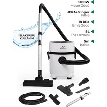 Asitan Pirantech Es-07 Panda Islak &amp; Kuru Elektrikli Süpürge / 1000W Güçlü Motor / Hepa Filtreli /