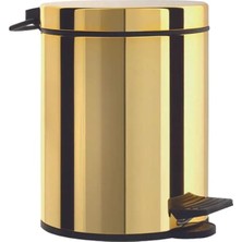 Asitan Emirler Pedallı Çöp Kovası 5 Litre, Altın Gold Altın Tek Ebat 20 x 8