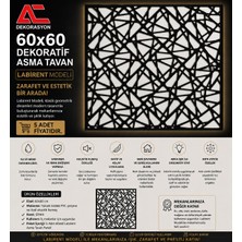 AC Dekor Dekoratif Asma Tavan Paneli Labirent Modeli 60 x 60 cm (5 ADET)