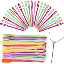 Asitan Tineke 25 Adet 6 Renk 9 cm Karışık Plastik Yün Iğnesi, Çocuklar Için Eğitici Iğne