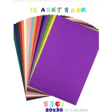 Asitan Renkli Keçe 20X30 cm 10 Renk 180 gr Ince Etkinlik Hobi Için Kansorejen Madde Içermez