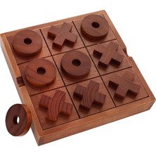Asitan Büyük Tic Tac Parmak Oyunu Açık Hava Oyun Masası - 21,8 x 21,8 cm Ahşap Masa Üstü Oyunlar Sa