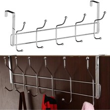 Asitan 12'l Metal Kapı Arkası Askı, Amerikan Kapı Arkası Askılık, Banyo, Mutfak, Yatak Odası Için