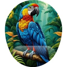 Asitan Papağan Desenli Bilek Destekli Mouse Pad