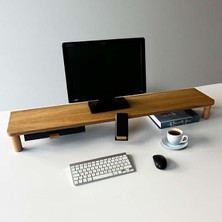 Asitan Monitör Yükseltici, Ekran Yükseltici – Ahşap Monitör Standı – Desk Shelf