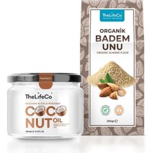 Asitan Organik Badem Unu 250 gr + Organik Soğuk Sıkım Hindistan Cevizi Yağı 250 ml