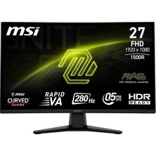 Asitan 27 Mag 274CXF Gaming Monitör, Fhd, 16:09 Curve 1500R Rapid Va, 280Hz 0.5ms (Gtg) Adaptive-Sync, Siy