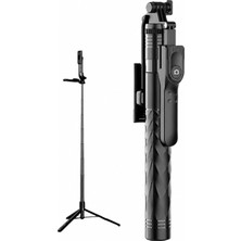 Asitan Bluetooth Selfie Çubuğu ve Tripod, Çift LED Dolgu Işıklı, 360° Dönebilen Telefon Tutucu, Uza