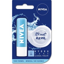 Asitan Hydro Care Dudak Bakım Kremi, 24 Saat Nem, Aloe Vera, Saf Su ve Doğal Yağlar, Spf 15, Gün Boyu D