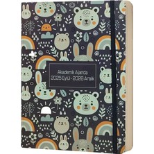 Asitan Akademik Ajanda 2025 Eylül - 2026 Aralık 17X24 cm Lastikli 1 Adet Ciltli Sert Kapak Planlayıcı H