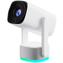 Asitan Powerbanklı Android Taşınabilir Projeksiyon Wifi ve 4K Destekli Rgb LED Akıllı Sinema Projektö