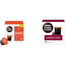 Asitan Nescafe Dolce Gusto Lungo 16 Kapsül 89,6 gr ve Nescafe Dolce Gusto Americano 16 Kapsül 136 gr