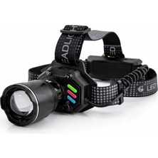 Asitan Şarjlı Profesyonel LED Kafa Lambası 25W 1800 Lümen Kamp Madenci Balıkçılık Zoomlu Baş Fener