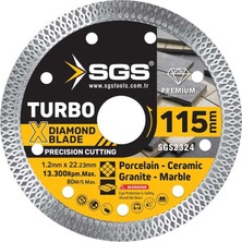 Asitan Daire Testere Seramik Granit Mermer Kesim Için 115 mm Boy 22.2 mm Delik 1.4 mm Kalınlık Dayanıkl