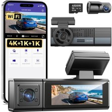 Asitan M500 4K 3 Kameralı Araç Içi Kamera