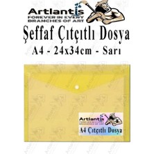 Asitan A4 Çıtçıtlı Dosya Şeffaf Renkli Zarf Dosya 1 Adet Çıt Çıtlı Dosya Su Geçirmez 100 Yaprak