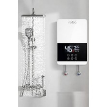 Asitan Robo Dijital Akıllı Şofben - (Duş Başlığı Hediyeli), Beyaz
