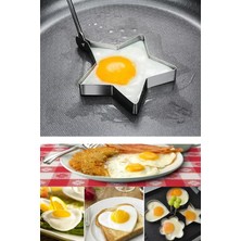 Asitan Metalik Yıldız Şeklinde Omlet Yumurta ve Krep Kalıbı