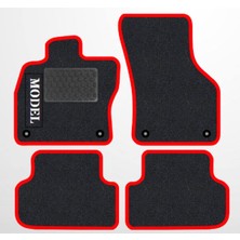 Asitan Tempo Oto Paspas TMPO10630 2010-2017SIYAH Halı Kırmızı Kenar Kırmızı Dikiş Petek Topuk Opel