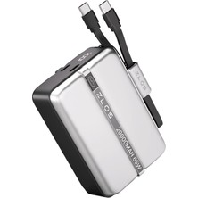 Asitan MA20 65W 20000MAH Süper Hızlı Şarj ve Entegre Lanyard Kablo Özellikli Mini Powerbank