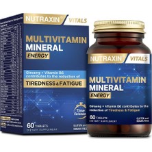 Asitan Nutraxin Multivitamin Mineral Energy – Ginseng, Coq-10, L-Karnitin, Taurin ve 24 Vitamin-Mineral �